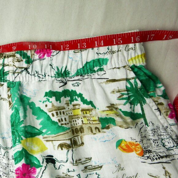 Flax 100% Linen Multi-Color Capri Pant - Picture 2 of 6